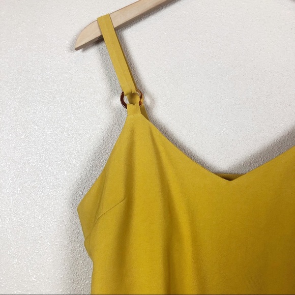 topshop • tilda ring camisole top in mustard - Picture 4 of 8